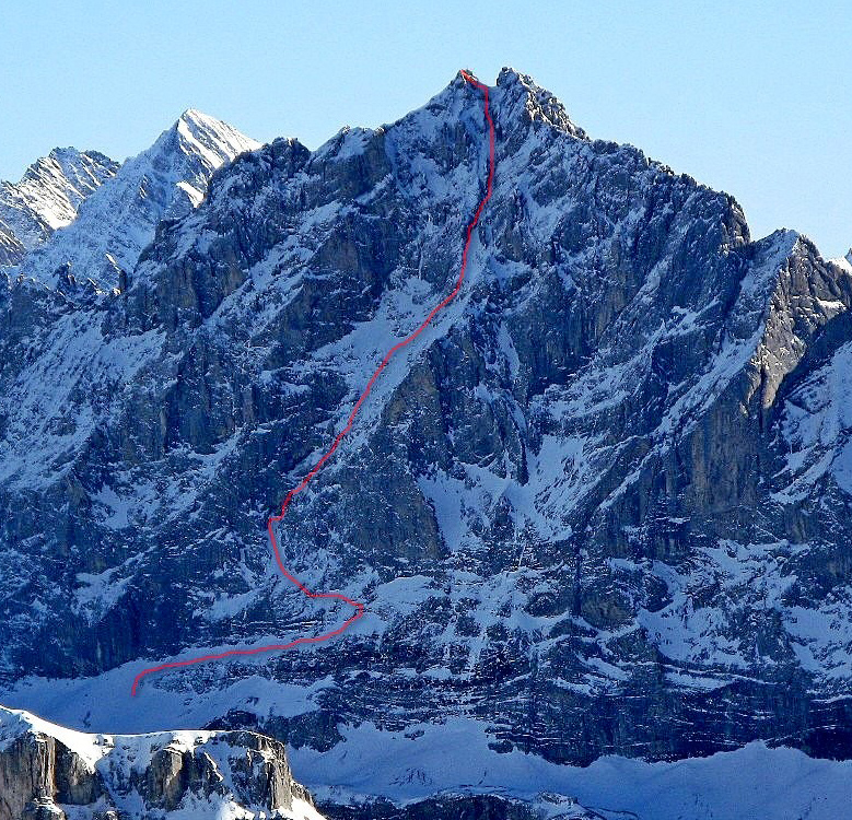 Zoom Gross Windgällen Nordwand<br>in einem neuen Fenster